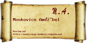 Moskovics Amábel névjegykártya